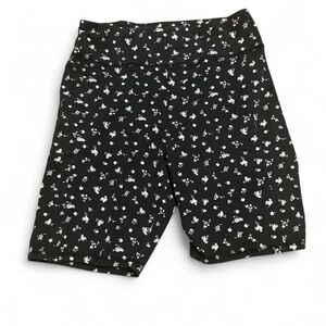 Hollister Black and White Floral Athletic Shorts